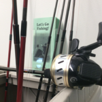 Up close photo of fishing poles