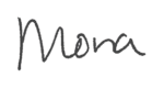 Mona's first name signature.