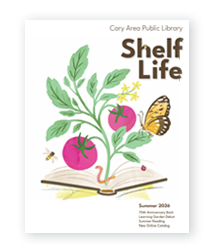Front cover of the summer 2026 CAPL newsletter, which features an illustration of a tomato plant "growing" out of an open book.